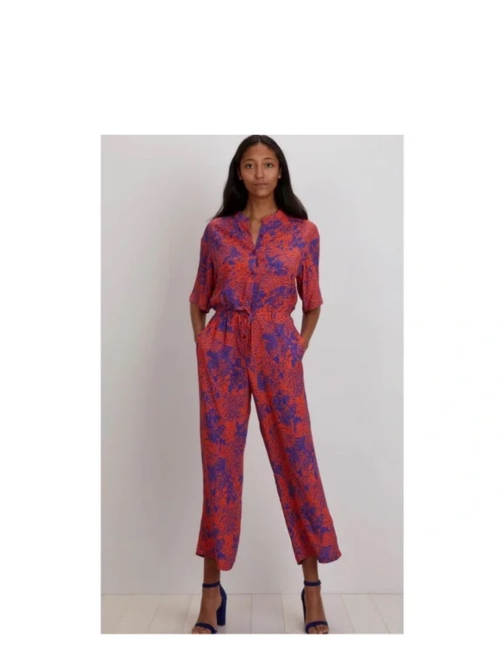The Kit size M Orange & Purple Printed Jumpsuit